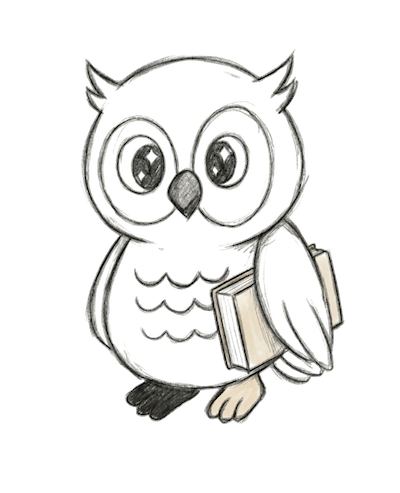 Owen the Owl with a book